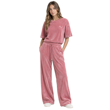 Puma ESS ELEVATED Comfort Velour Straight Leg Pants "Dusky Rosewood"