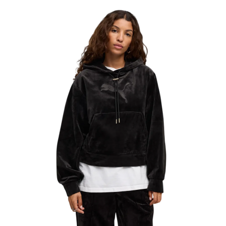 Puma ESS ELEVATED Standard Velour Hoodie "Black"