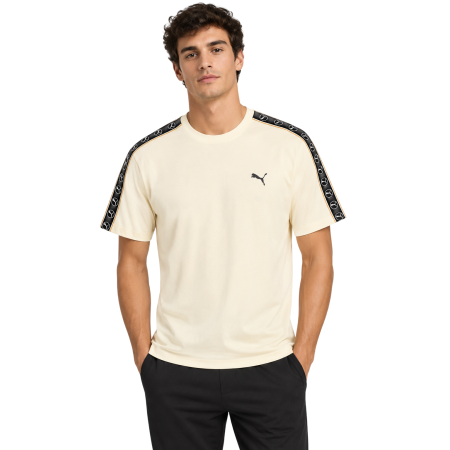 Puma ESS ELEVATED TAPE Relaxed Tee "Buttercream"