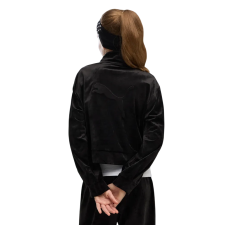 Puma Girls ESS ELEVATED Velour Short Length Trackjacket "Black"