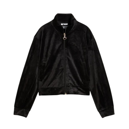 Puma Girls ESS ELEVATED Velour Short Length Trackjacket "Black"