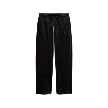 Puma ESS ELEVATED Velour Straight Leg Pants G "Black"