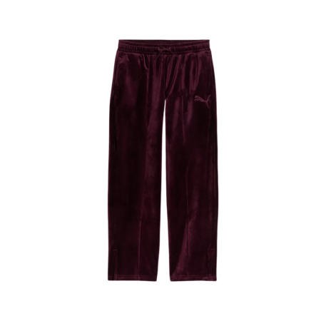 Puma ESS ELEVATED Velour Straight Leg Pants G "Ruby Noir"