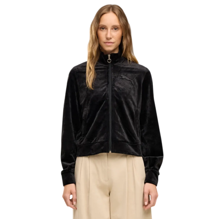 Puma ESS ELEVATED Velour Trackjacket "Black"