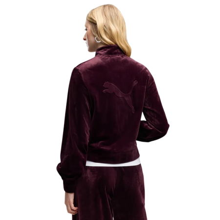 Puma ESS ELEVATED Velour Trackjacket "Ruby Noir"