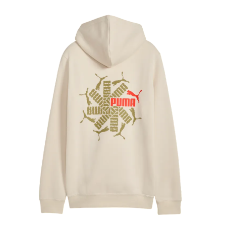 Puma ESS LOGO LAB Brand Back Graphic Hoodie FL B "Alpine Snow"