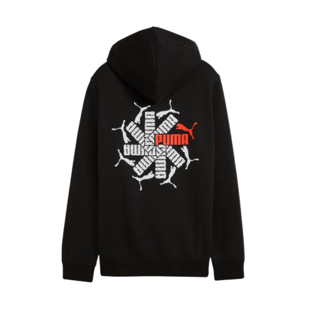 Puma ESS LOGO LAB Brand Back Graphic Hoodie FL B "Black"