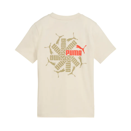Puma ESS LOGO LAB Brand Back Graphic Tee B "Alpine Snow"