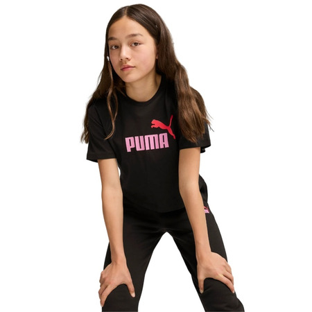 Puma Mädchen Logo gekropft Tee "Schwarz"