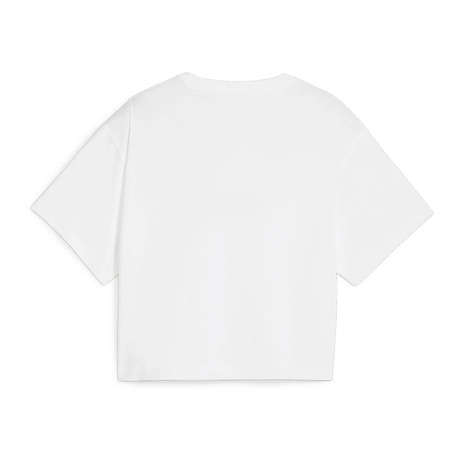 Puma Mädchen Logo gekropft Tee "Weiß"
