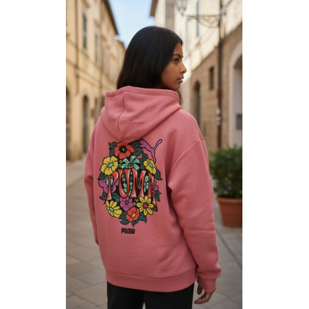 Puma MID90s Flower  Hoodie "Wild Pink"