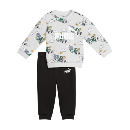Puma MINICATS SUPER PUMA AOP Crew SET FL INF "White Glow Heather"