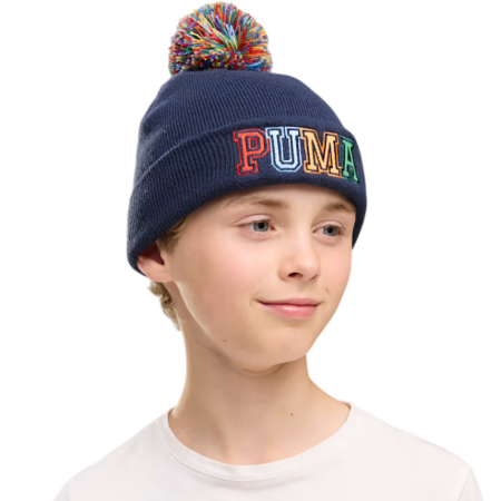 Puma POM POM Mid Crown Beanie Jr "Navy "