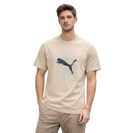 Puma PUMATECH Graphic Tee "Pebble Gray"