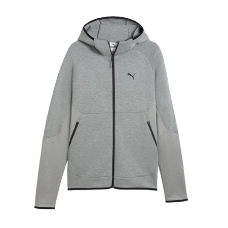 Puma PUMATECH Slim Elevated Full-Zip Hoodie DK "Medium Gray Heather"