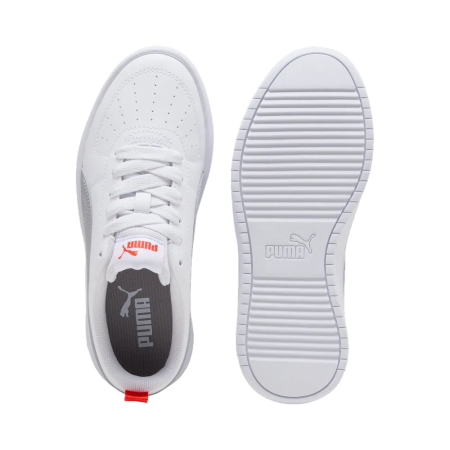 Puma Rickie Jr. "White-Gray Echo-Red Flash"