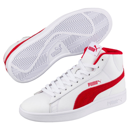 Puma Smash V2 Mid L Junior (weiß/rot)