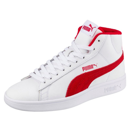 Puma Smash V2 Mid L Junior (weiß/rot)