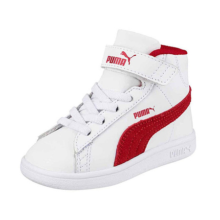 Puma Smash V2 Mid L V PS Baby (weiß/rot)