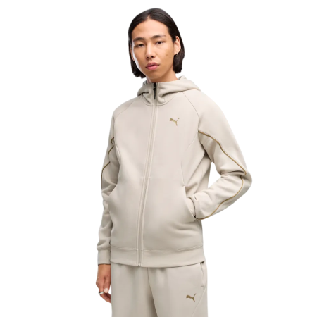PUMA SPORT Graphic Holiday Full-Zip Hoodie FL "Silver Fog"