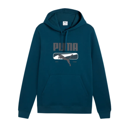 PUMA SPORT Logo Play Hoodie FL "Midnight Petrol"