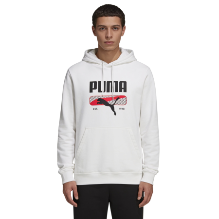 PUMA SPORT Logo Play Hoodie FL "White"