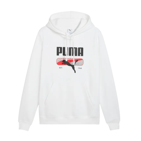 PUMA SPORT Logo Play Hoodie FL "White"