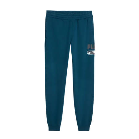 PUMA SPORT Logo Play Sweatpants FL cl "Midnight Petrol"