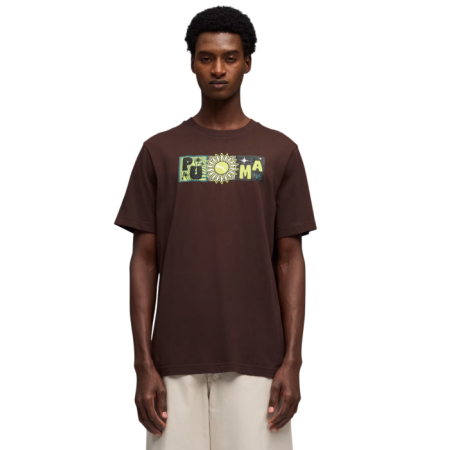 Puma SUNSET DRIVE Graphic Tee "Brown"