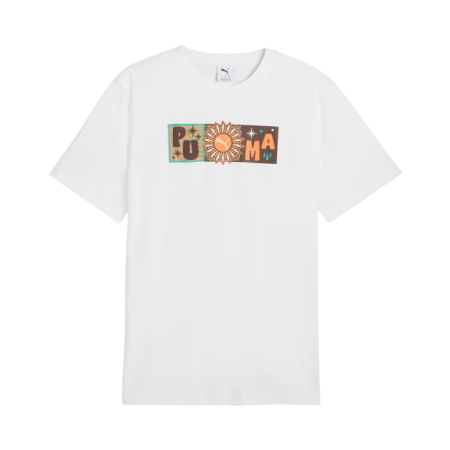 PUMA SUNSET DRIVE Graphic Tee "White"