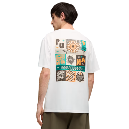 Puma SUNSET DRIVE Relaxed Tee "White"