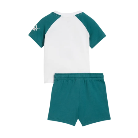 Puma SUPER PUMA Tee Short Set "White-Green"