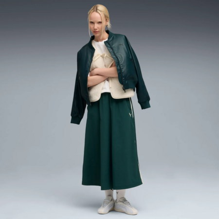 Puma T7 Woven Midi Skirt "Green Terrain"
