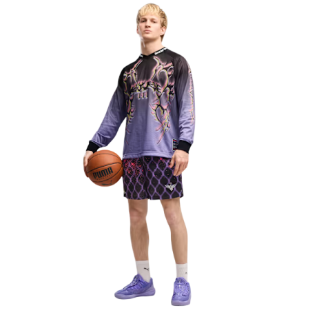 Puma x Melo Asteriks Printed Mesh 7" Basketball Shorts Men "Lavender Alert"