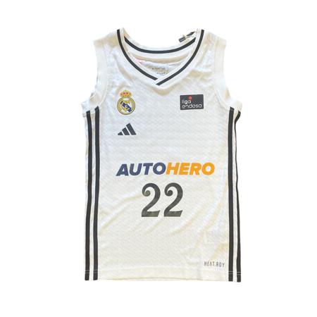 Real Madrid Camiseta Basket Niñ@ 1a Equip 24/25 # 22 TAVARES #