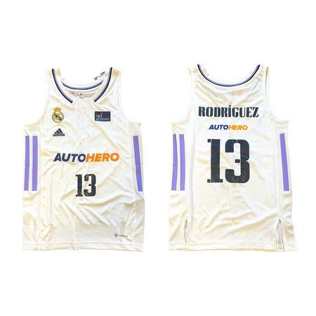 Real Madrid Camiseta Basket Niñ@ 1a Equipación # 13 RODRÍGUEZ