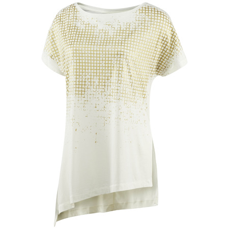 Reebok Tanz Asimétrica Grid Print Tee (chakal)