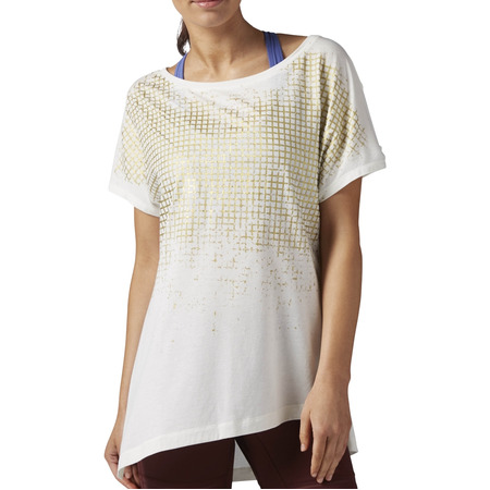 Reebok Tanz Asimétrica Grid Print Tee (chakal)