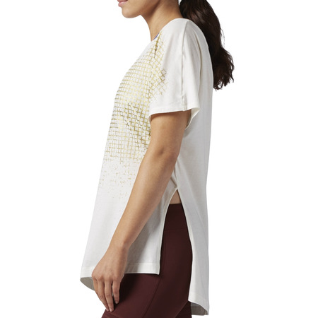 Reebok Tanz Asimétrica Grid Print Tee (chakal)