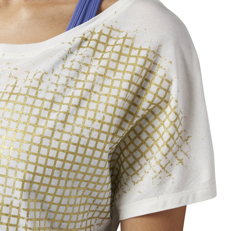 Reebok Tanz Asimétrica Grid Print Tee (chakal)