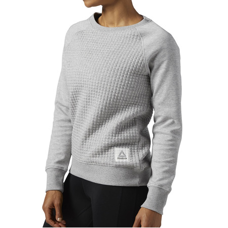 Reebok Elements Quilted Crew Damen (Medium Grey Heather)