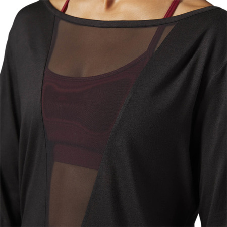 Reebok Studio Mesh Lange Ärmel Tee W (schwarz)
