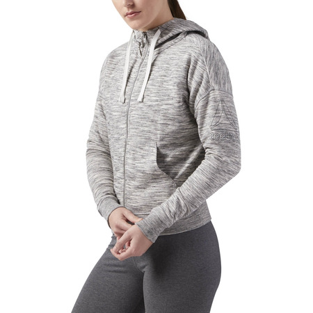 Reebok Training Essentials Marble Full Zip Hoodie W (Medium Grey Heather)