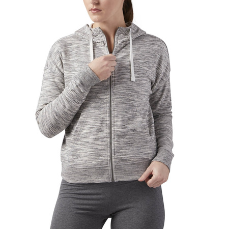 Reebok Training Essentials Marble Full Zip Hoodie W (Medium Grey Heather)