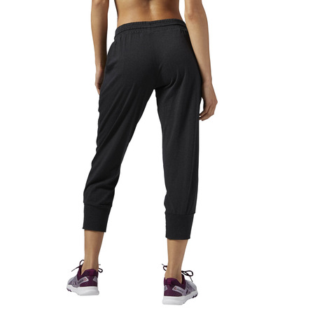 Reebok W Elemente Jersey Gefesselt Hem Capri (schwarz)