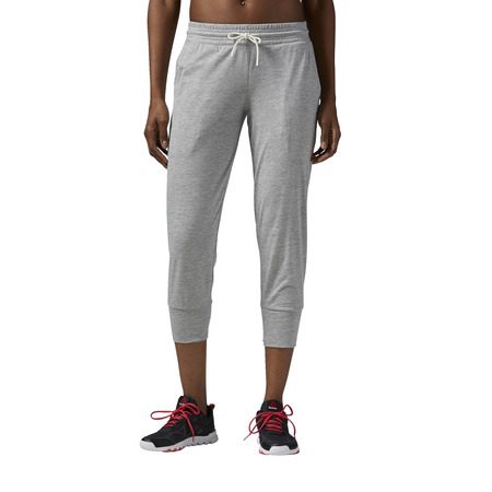Reebok W Elemente Jersey Cuffed Hem Capri (mittelgrauer Heather)