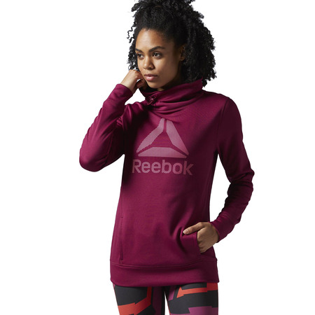 Reebok W Workout Fertiger Pullover Kapuzenpullover (Rebelbeere / Giftrosa)