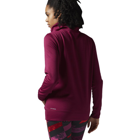 Reebok W Workout Fertiger Pullover Kapuzenpullover (Rebelbeere / Giftrosa)