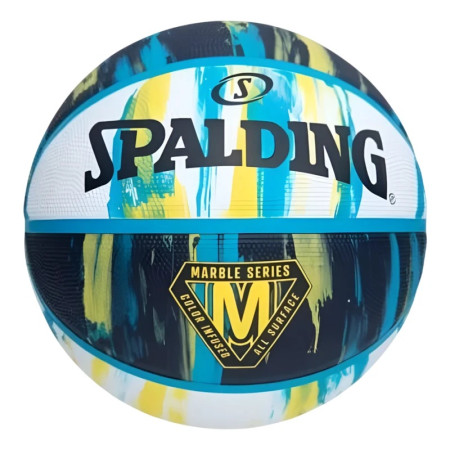 Spalding Basketball Rubber Marble Series Navy-Volt (Size 5)