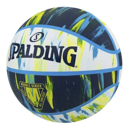 Spalding Basketball Rubber Marble Series Navy-Volt (Size 5)
